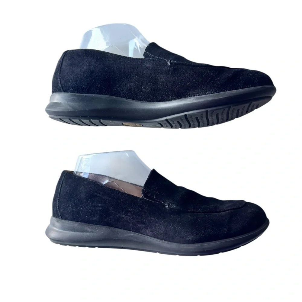 Samuel Hubbard Black Suede Slip-On Loafers Size 8/EU 39 Premium Comfort Casual